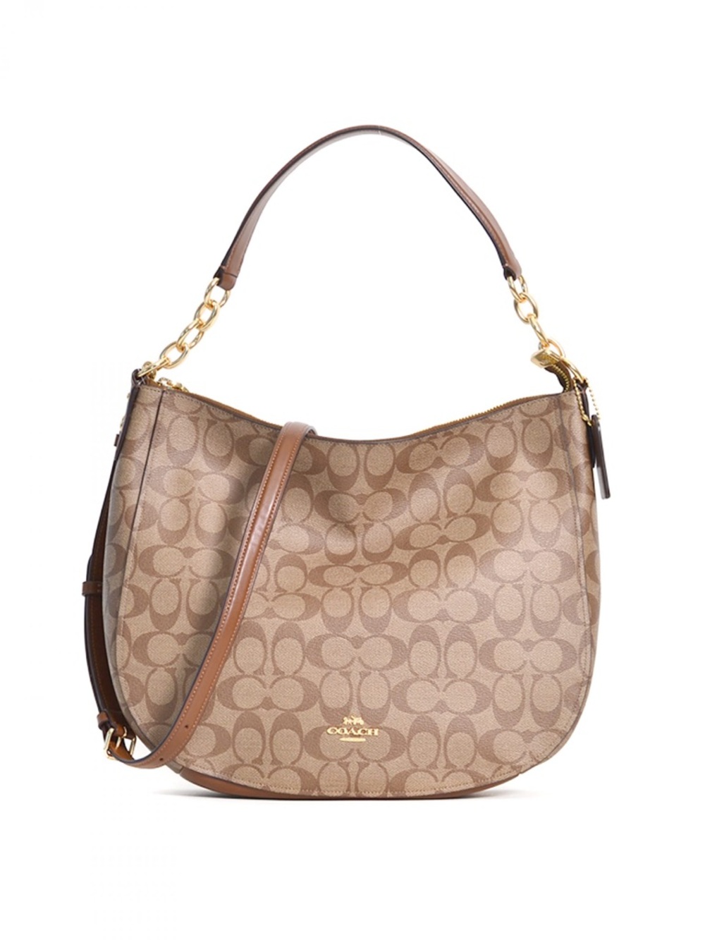 Coach Metallic Trim Elle Hobo Bag - Excellent Condition